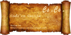 Csécs Csilla névjegykártya