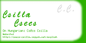 csilla csecs business card